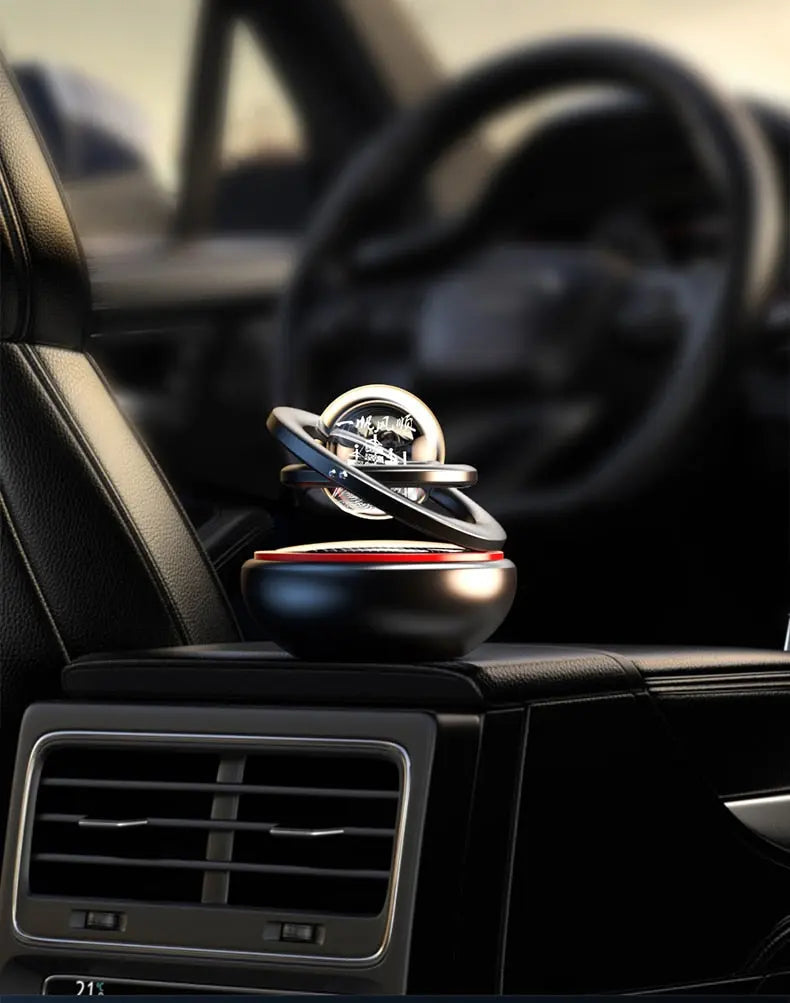 Car Air Freshener Solar-Powered 360 Degree Rotating