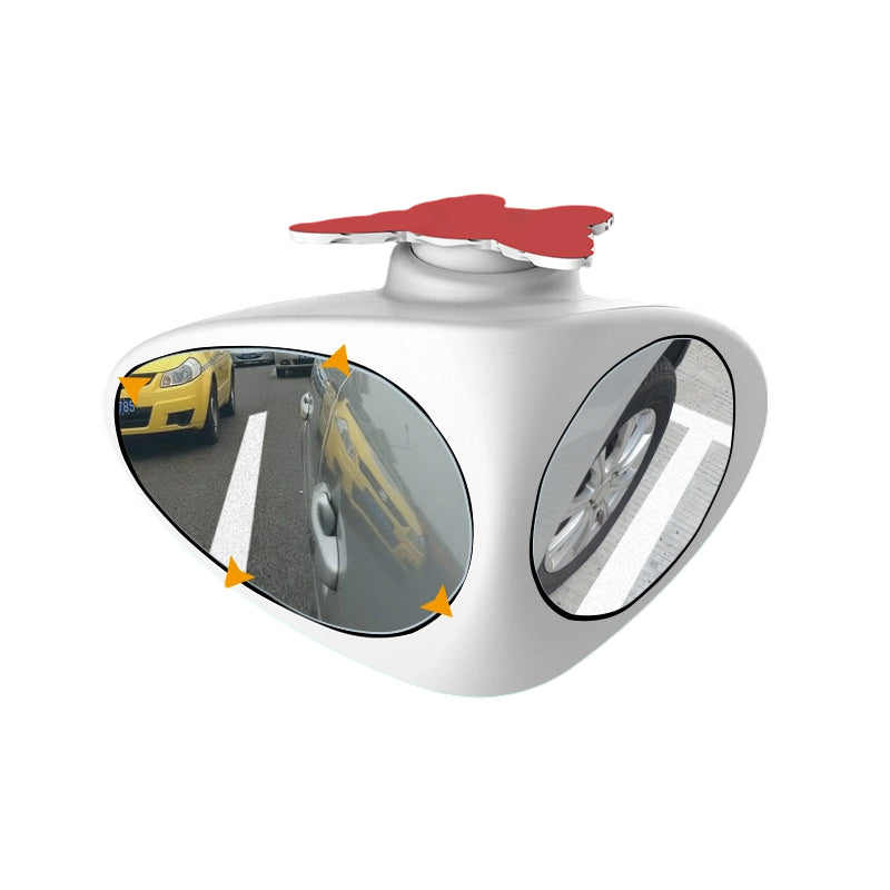 Car Auxiliary Mirror Dual-View HD Glass Weatherproof Mount