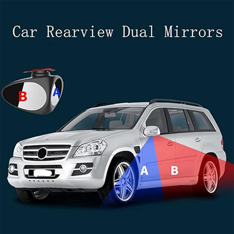 Car Auxiliary Mirror Dual-View HD Glass Weatherproof Mount