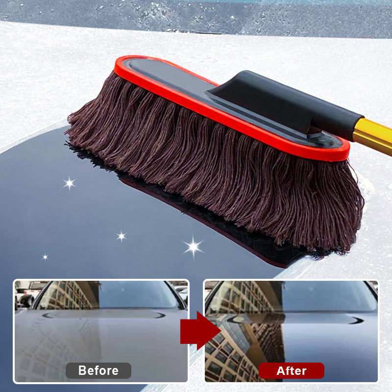 Car Cleaning Brush Extendable Handle Microfiber & Soft Bristle