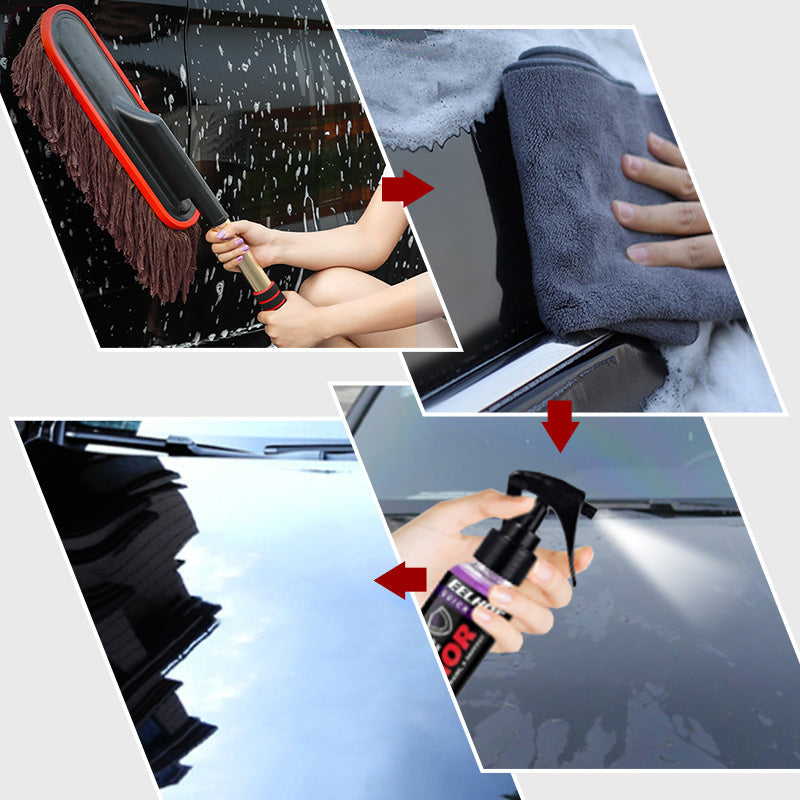 Car Cleaning Brush Extendable Handle Microfiber & Soft Bristle