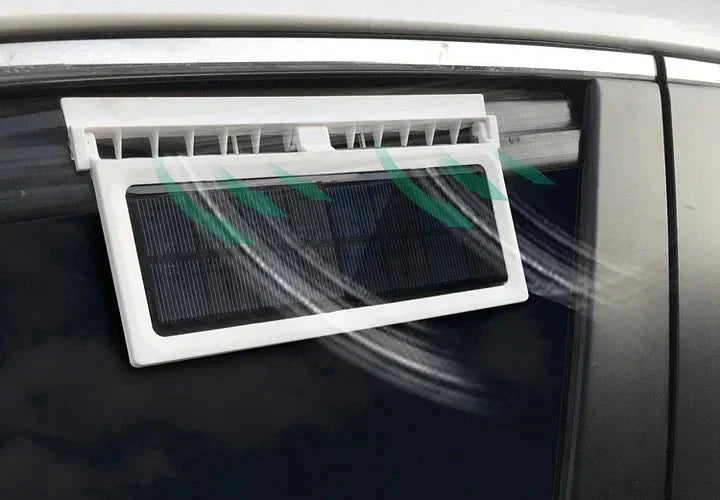 Car Cooling Fan Solar Powered Dual Fans Window Clamp