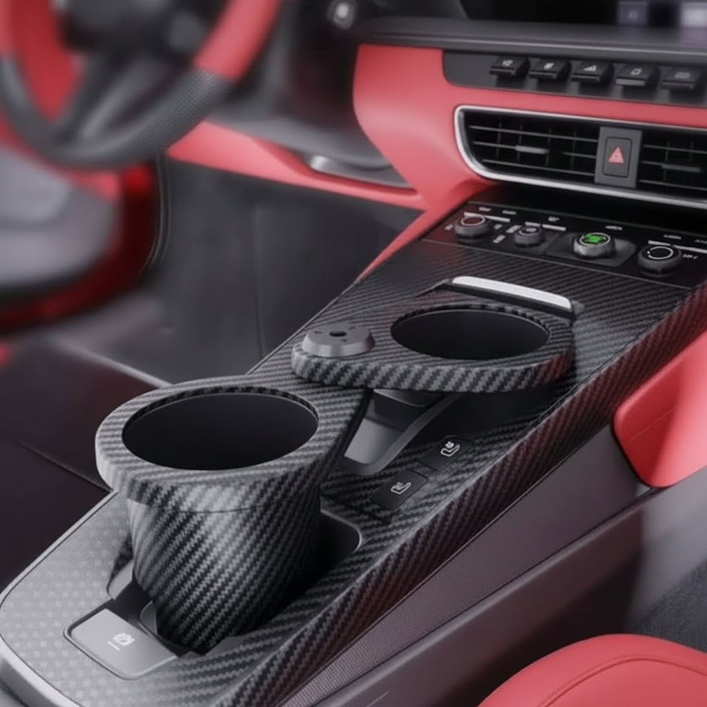 Car Cup Holder 360° Rotating Dual Drink Telescopic Clips