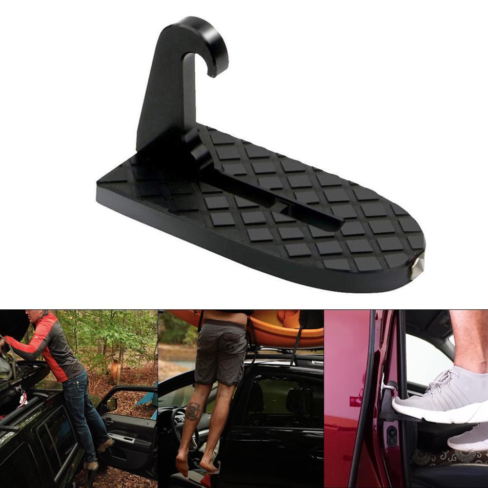 Car Door Step Aluminum Non-Slip With Emergency Hammer