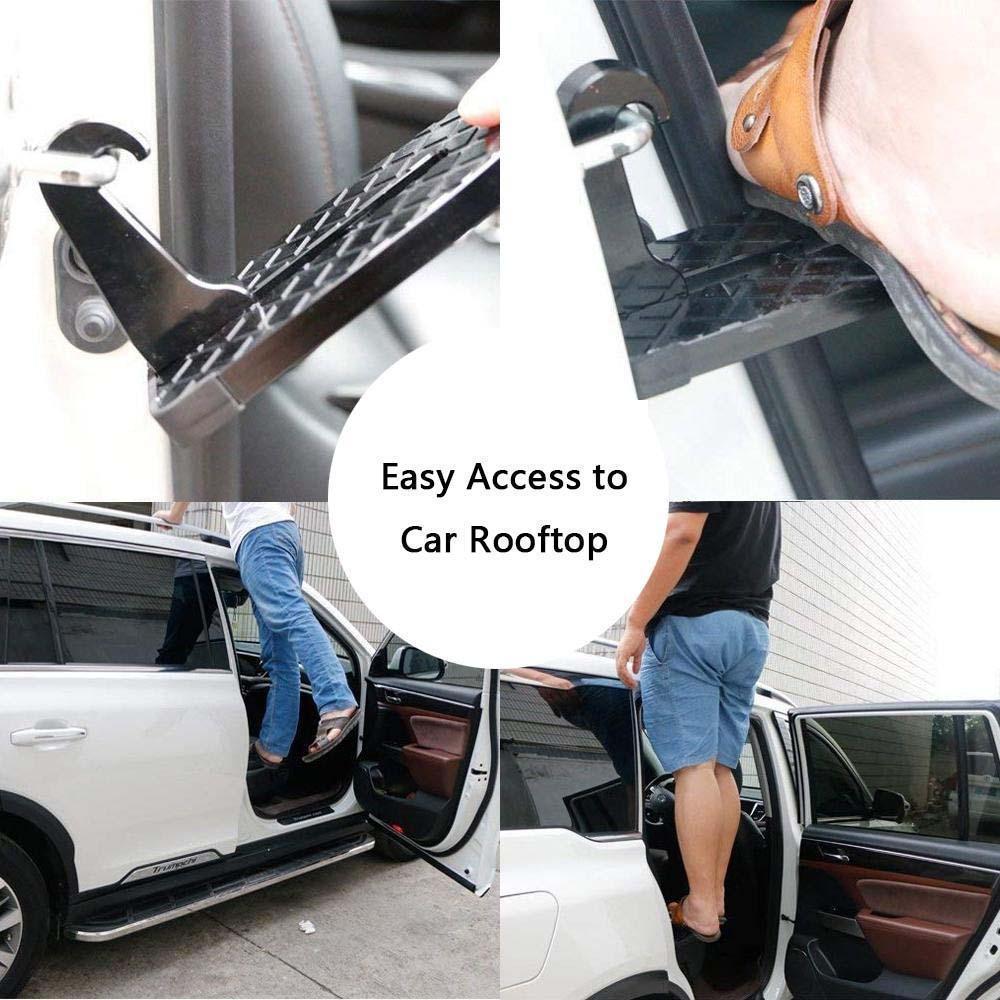 Car Door Step Aluminum Non-Slip With Emergency Hammer