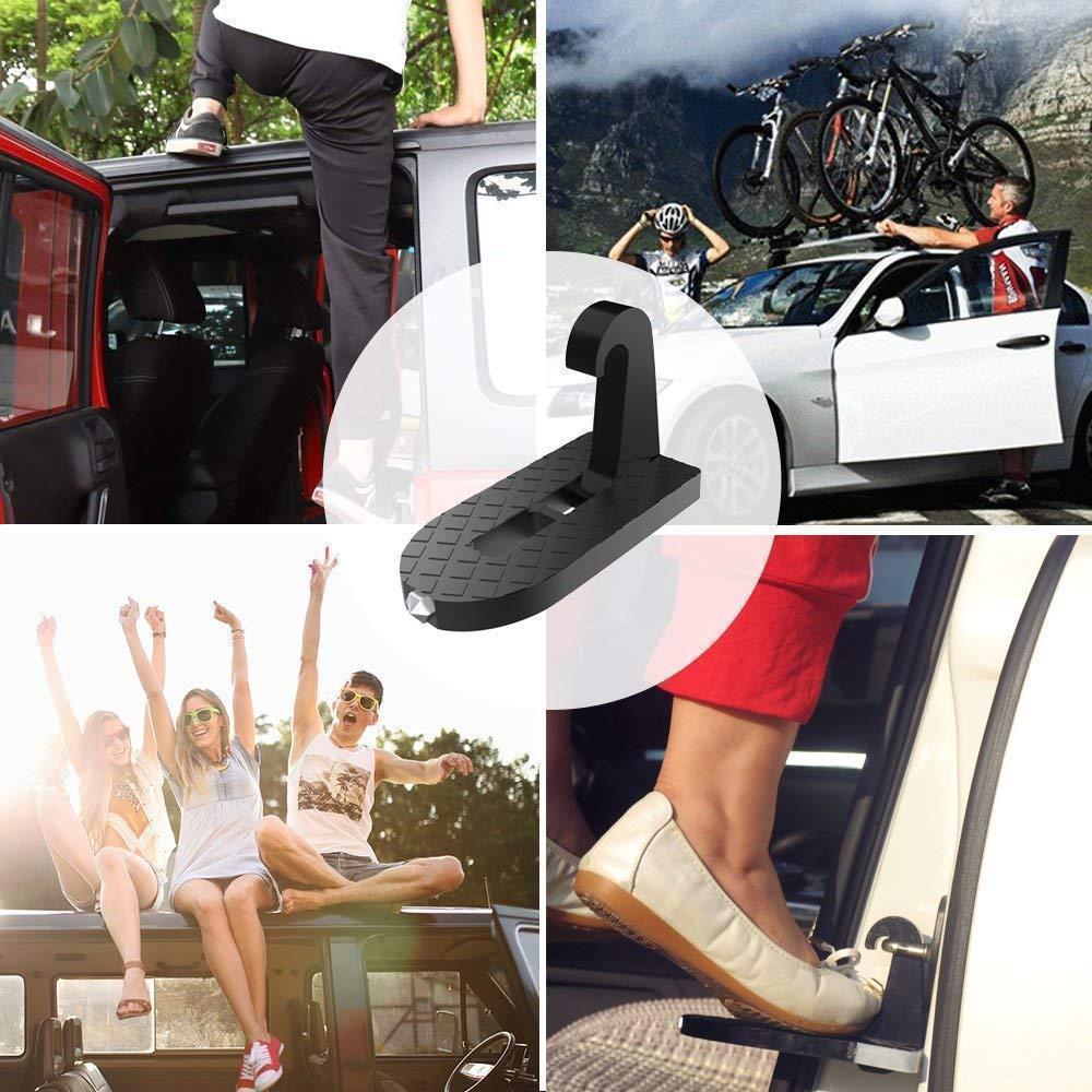 Car Door Step Aluminum Non-Slip With Emergency Hammer