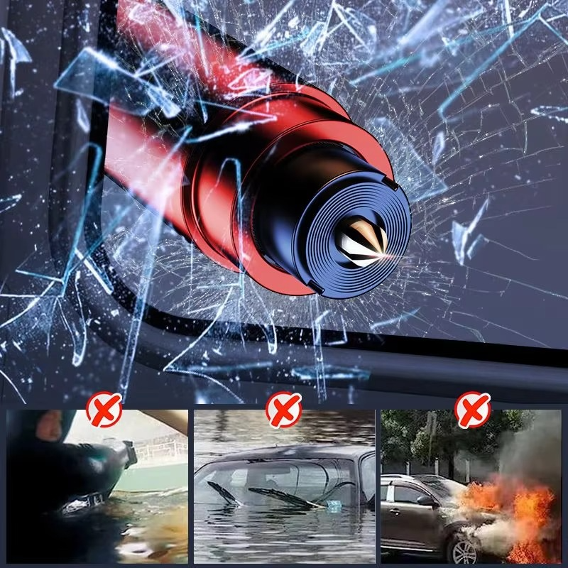 Car Escape Tool Compact Glass Breaker & Seatbelt Cutter