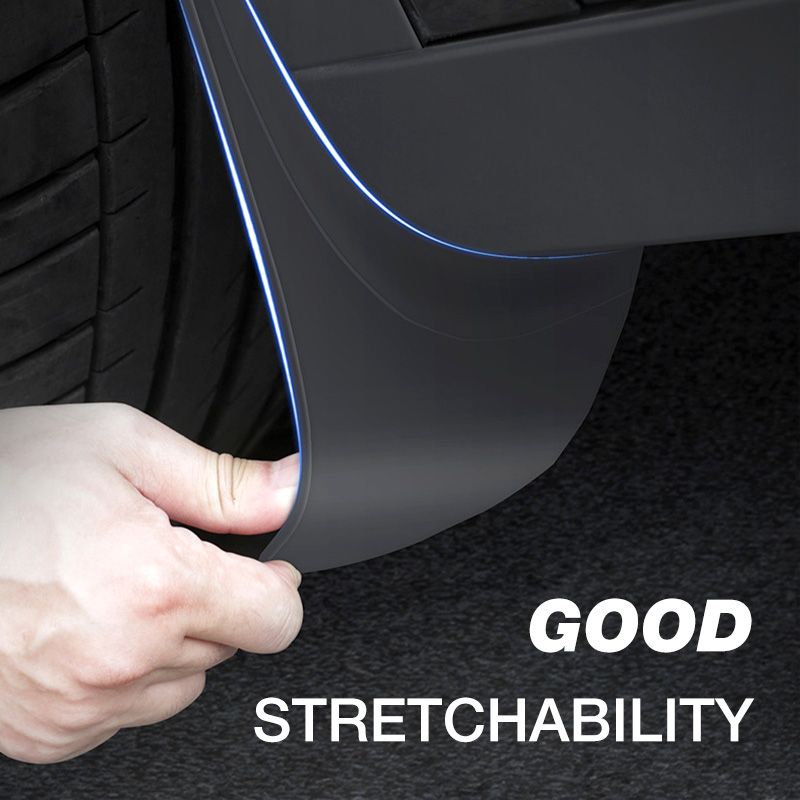 Car Fender Splash Guards TPE Clip-On No-Drill