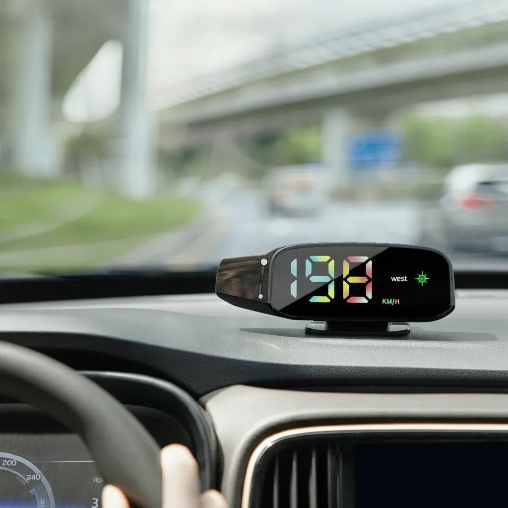 Car HUD Solar & USB-C GPS Speedometer