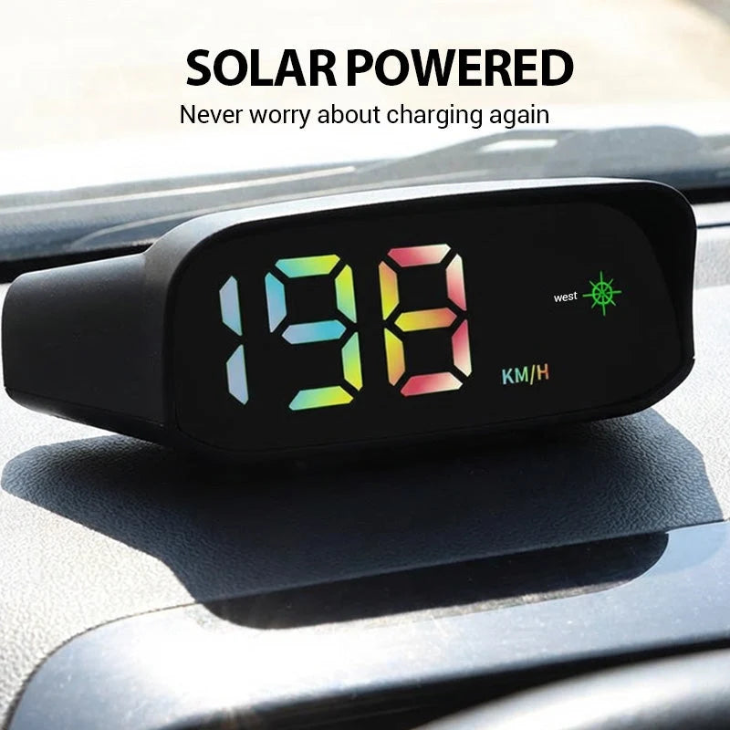 Car HUD Solar & USB-C GPS Speedometer