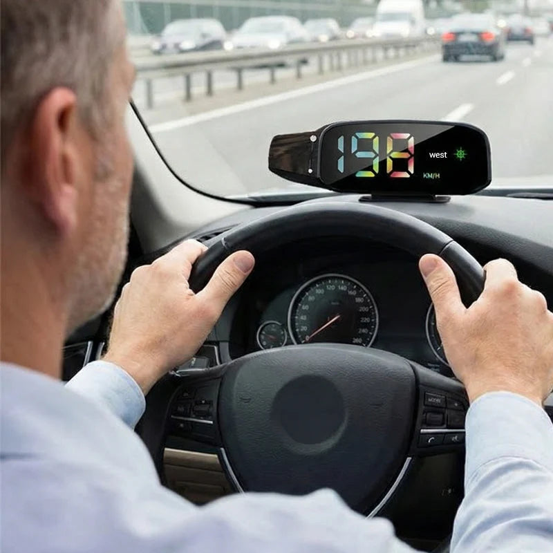 Car HUD Solar & USB-C GPS Speedometer