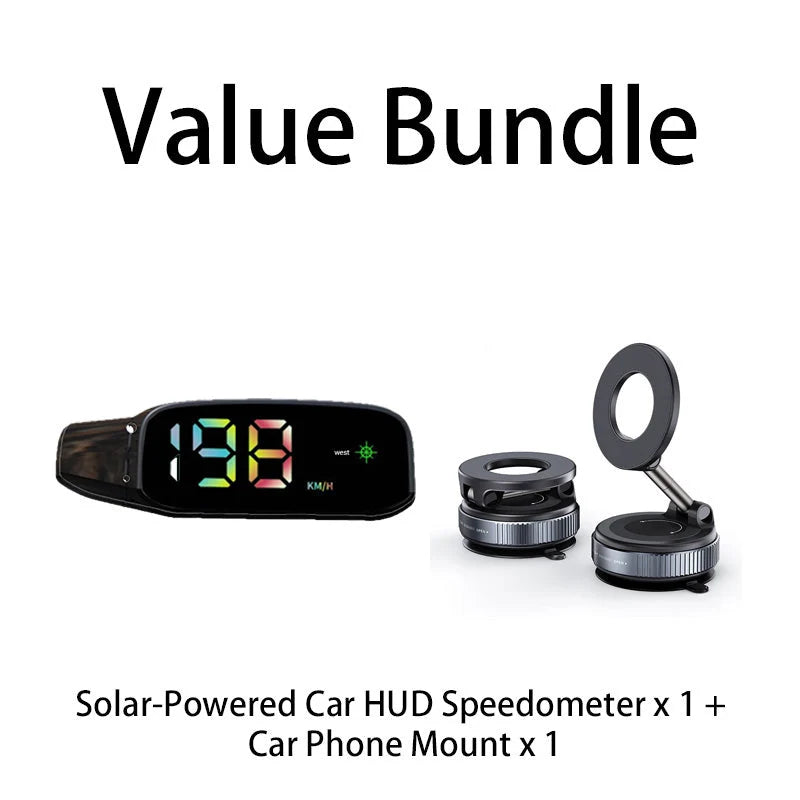 Car HUD Solar & USB-C GPS Speedometer