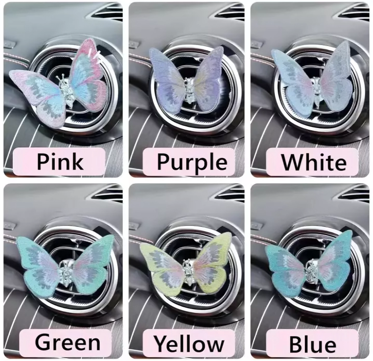 Car Hanging Butterfly Ornament Scented 4 Pack