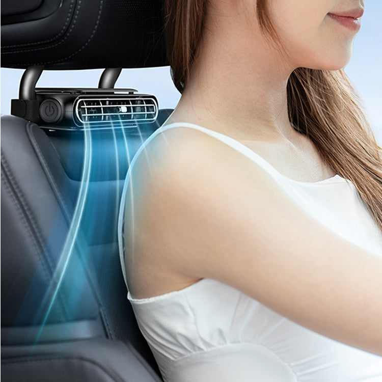Car Headrest Fan Dual Turbine & Adjustable Nozzle