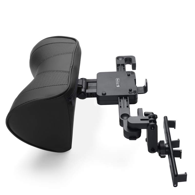 Car Headrest Pillow Adjustable U-Shaped Phone Holder & Hook