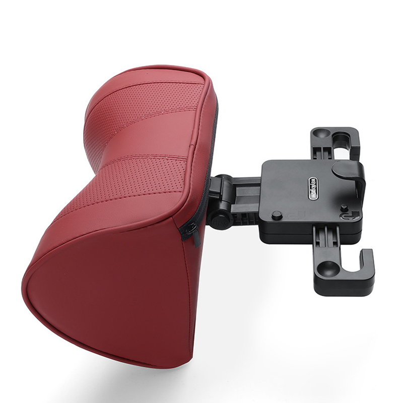Car Headrest Pillow Adjustable U-Shaped Phone Holder & Hook
