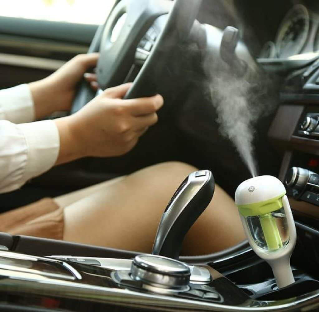 Car Humidifier Ultrasonic Aromatherapy 2-Hour Auto Shut-Off