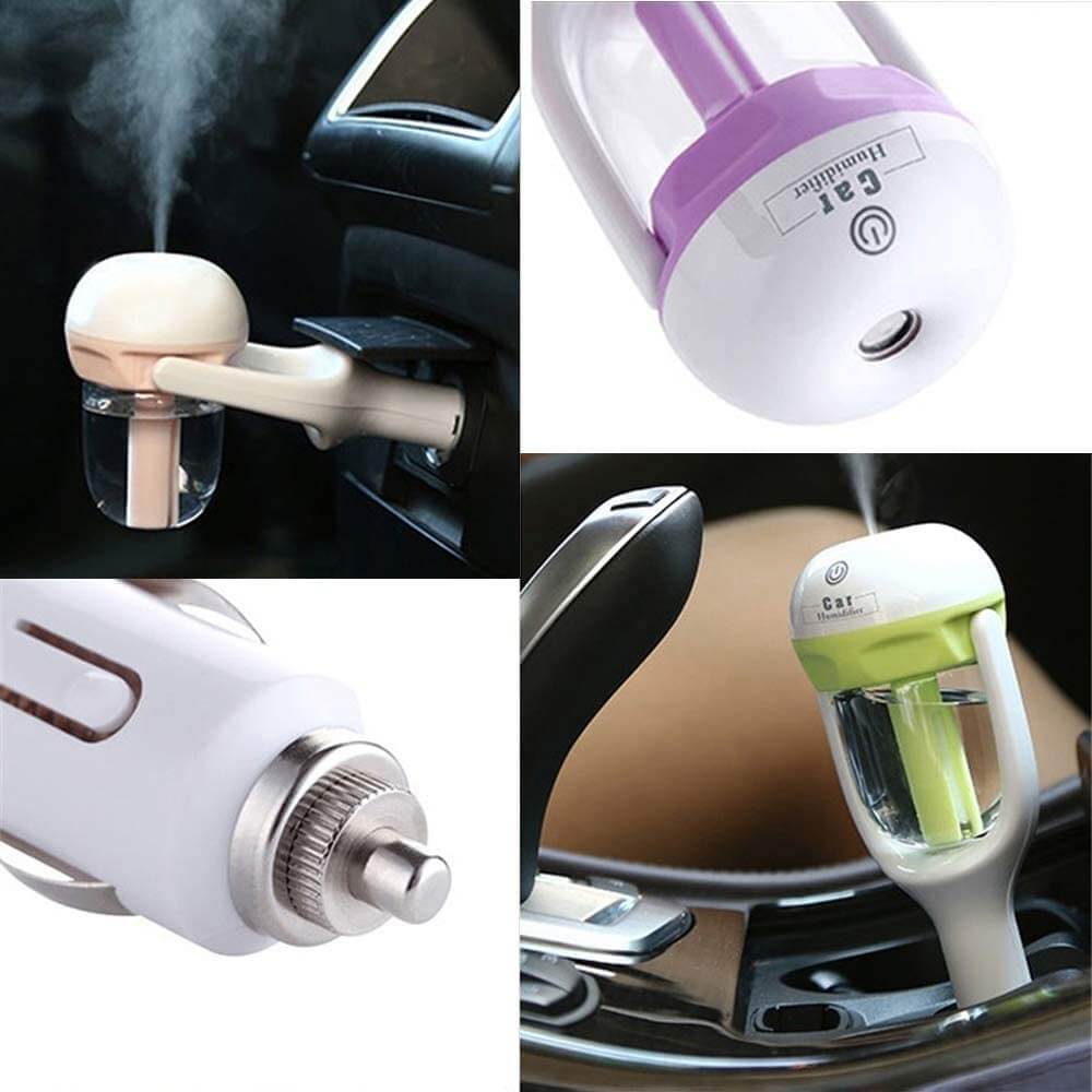 Car Humidifier Ultrasonic Aromatherapy 2-Hour Auto Shut-Off