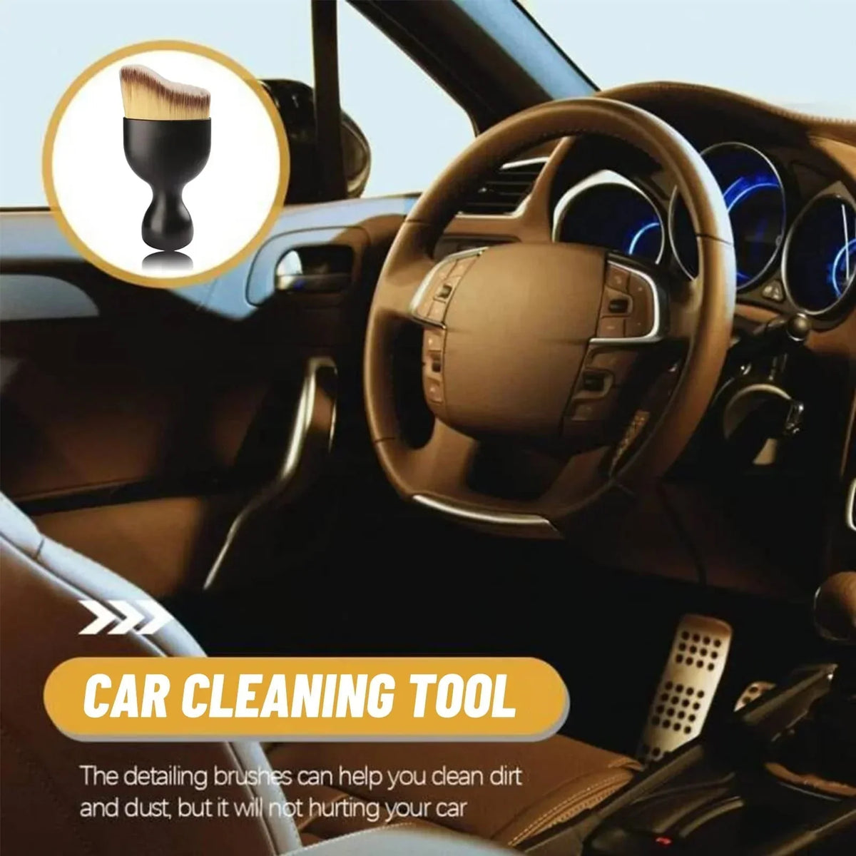 Car Interior Brush Soft Microfiber Set of 2