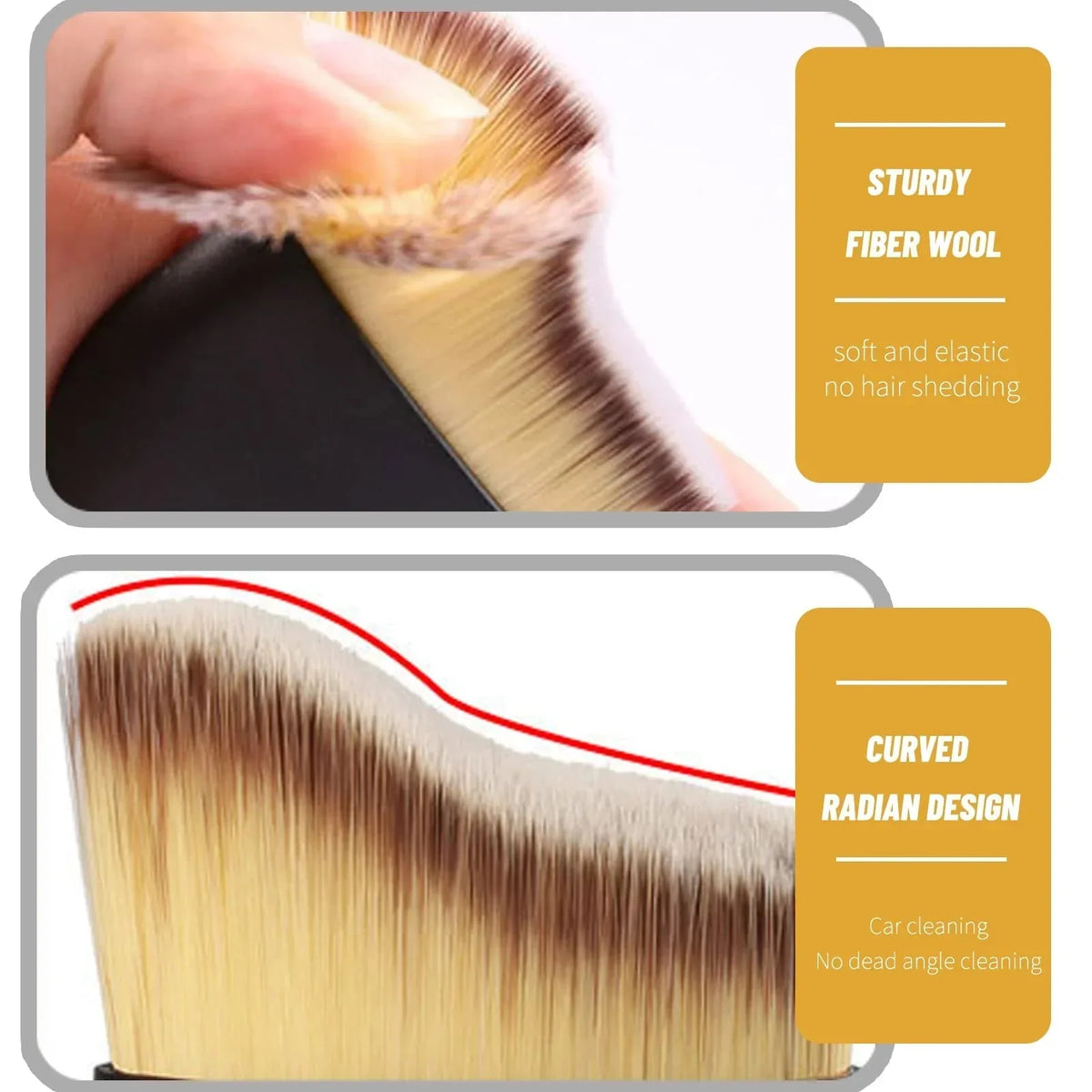 Car Interior Brush Soft Microfiber Set of 2