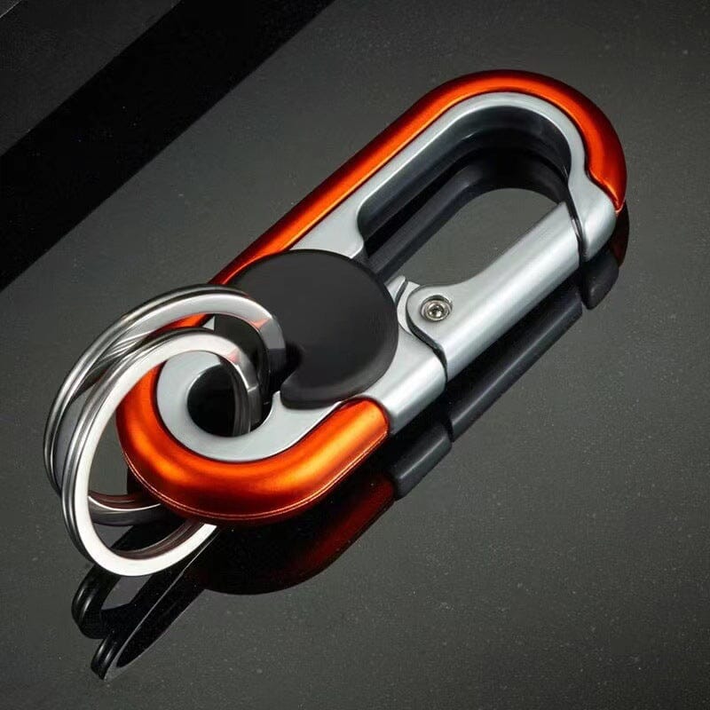 Car Keychain Double-Ring Zinc Alloy & Stainless Steel