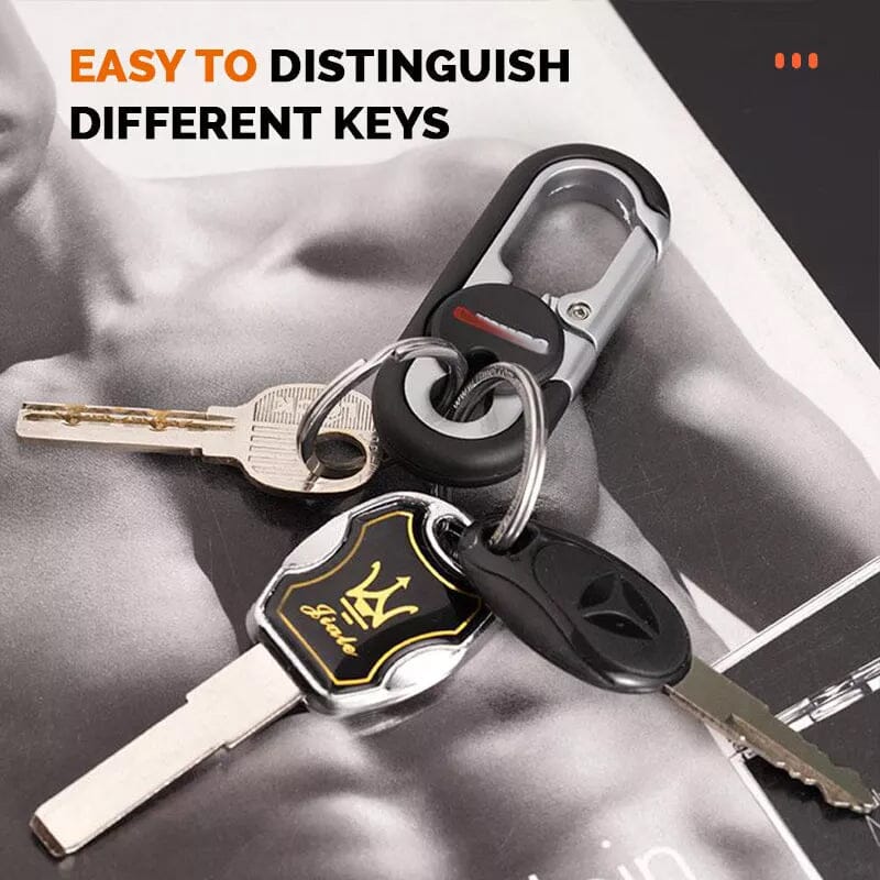 Car Keychain Double-Ring Zinc Alloy & Stainless Steel