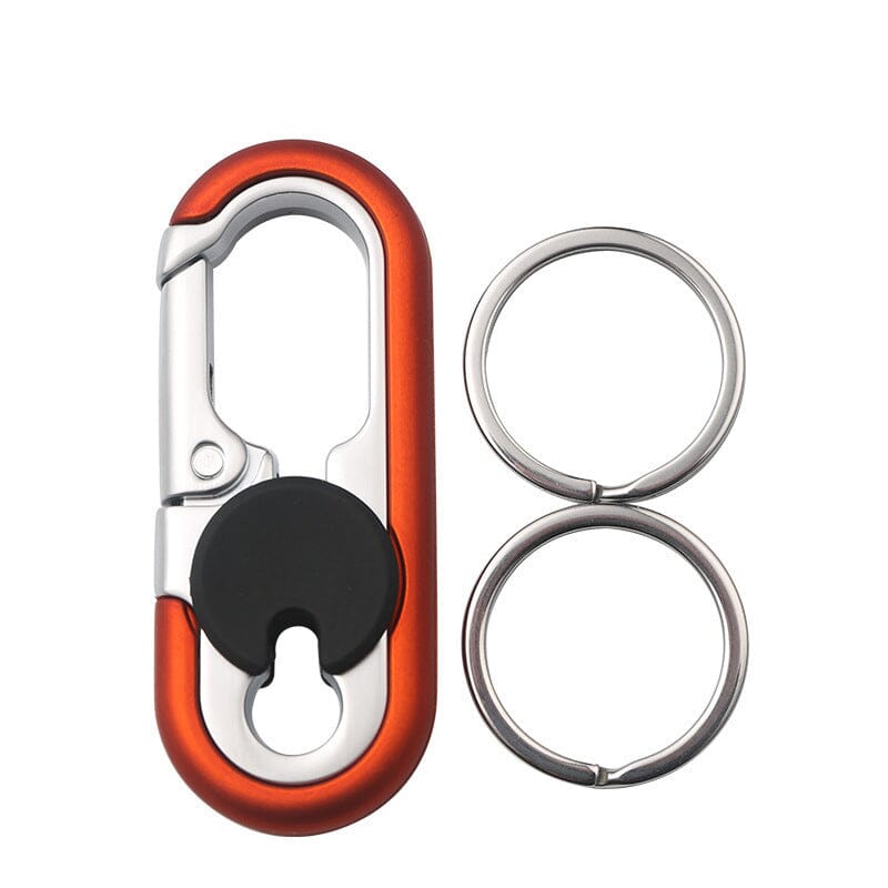 Car Keychain Double-Ring Zinc Alloy & Stainless Steel