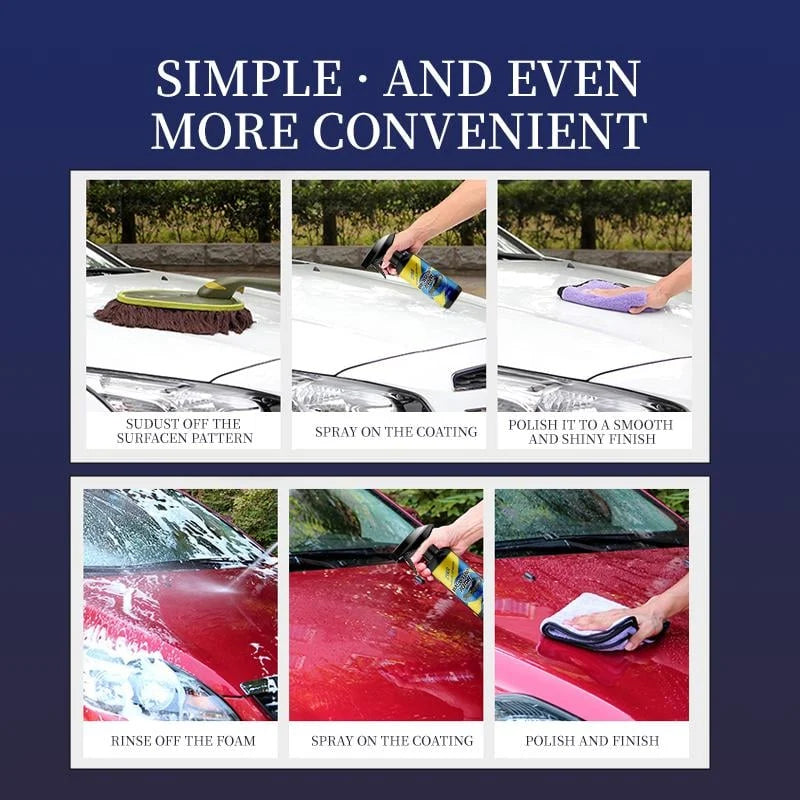 Car Nano Coating Spray 3-In-1 Cleans Polishes Protects