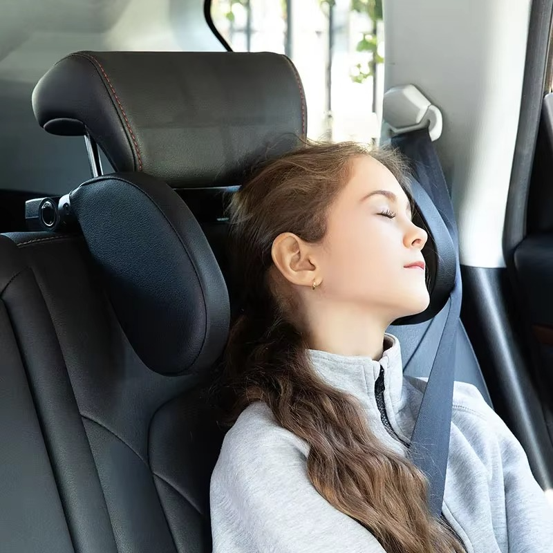 Car Neck Pillow U-Shape Adjustable Strap & Removable Cover