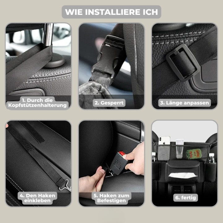 Car Organizer Multi-Compartment Between Seats Universal Fit