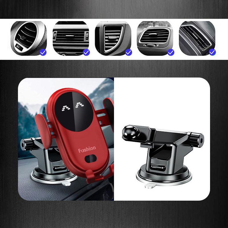 Car Phone Holder 15W Fast Wireless Auto Clamp