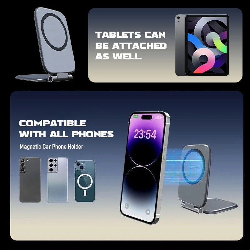Car Phone Holder Strong Magnetic Rotatable Arm Residue-Free Mounting
