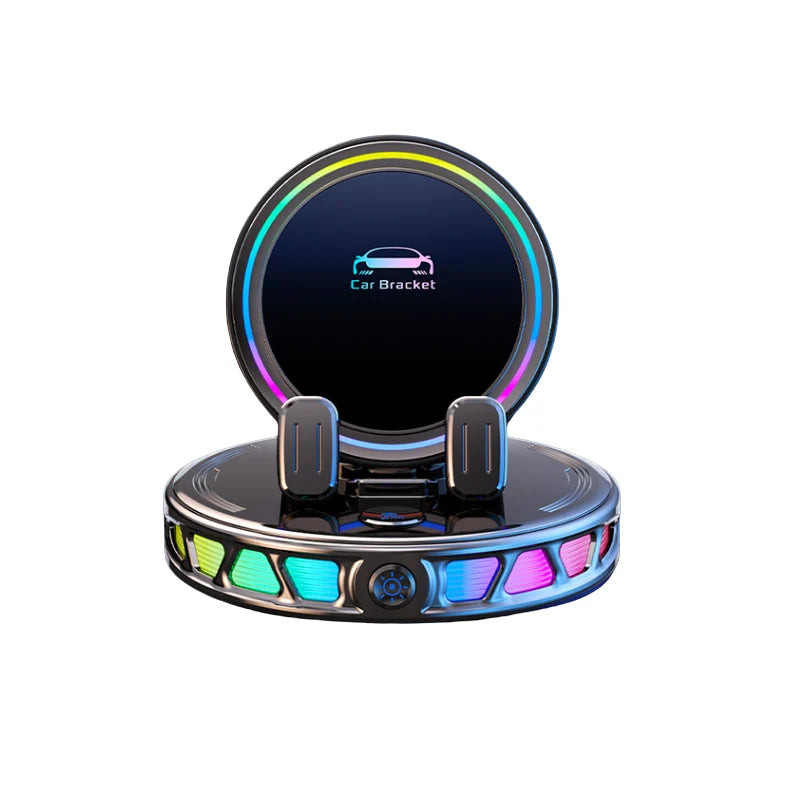 Car Phone Mount Automatic One-Hand Clamping RGB Lighting