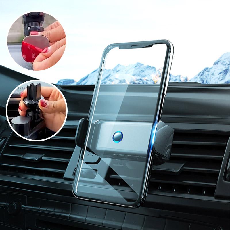 Car Phone Mount One-Touch Auto Lock 360 Degree Rotation