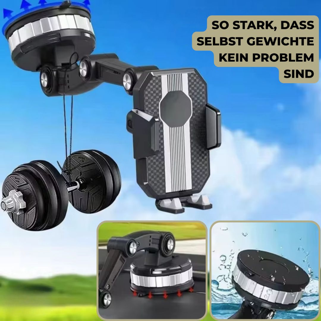 Car Phone Mount Strong Suction 360° Rotation One-Handed Release