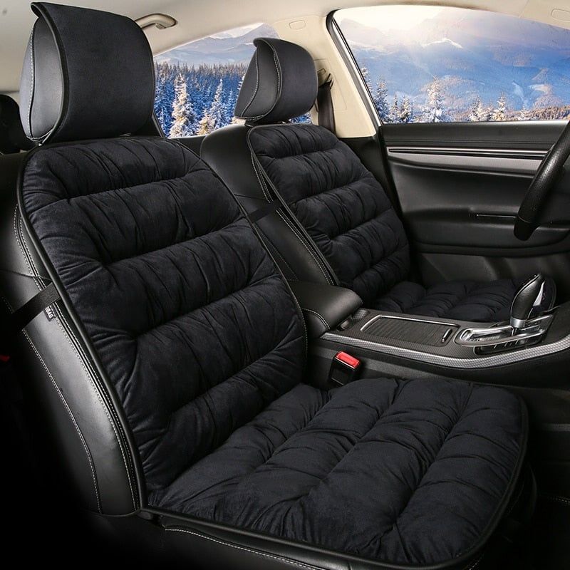 Car Seat Cover Thick Padded Short Plush Universal Fit