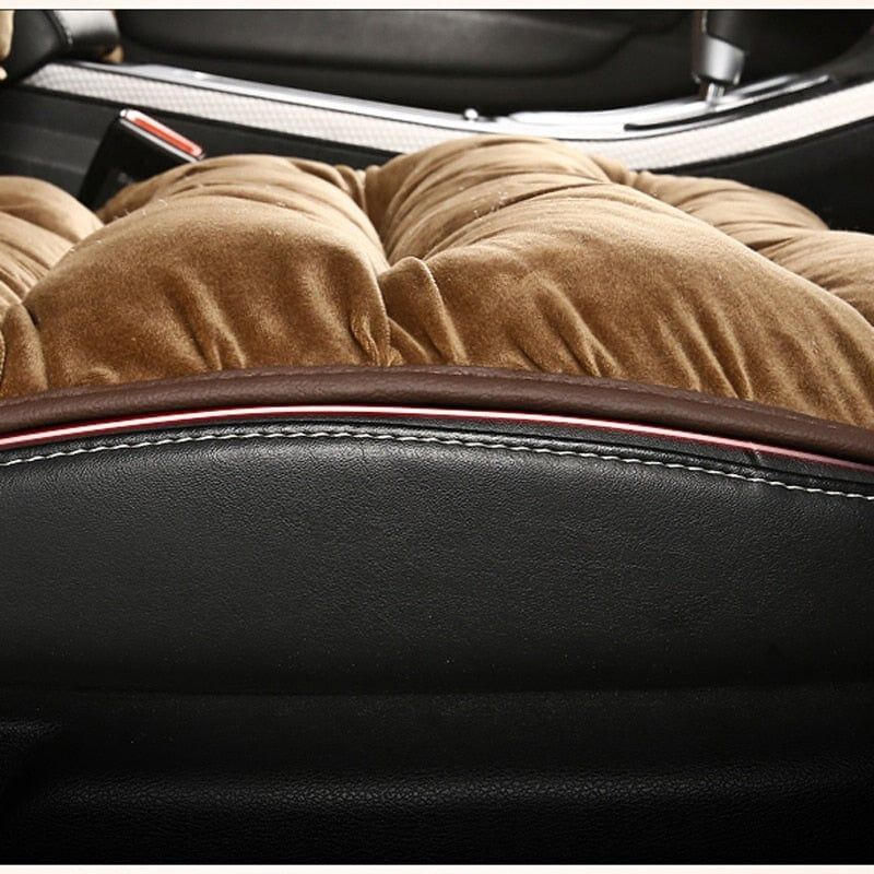 Car Seat Cover Thick Padded Short Plush Universal Fit