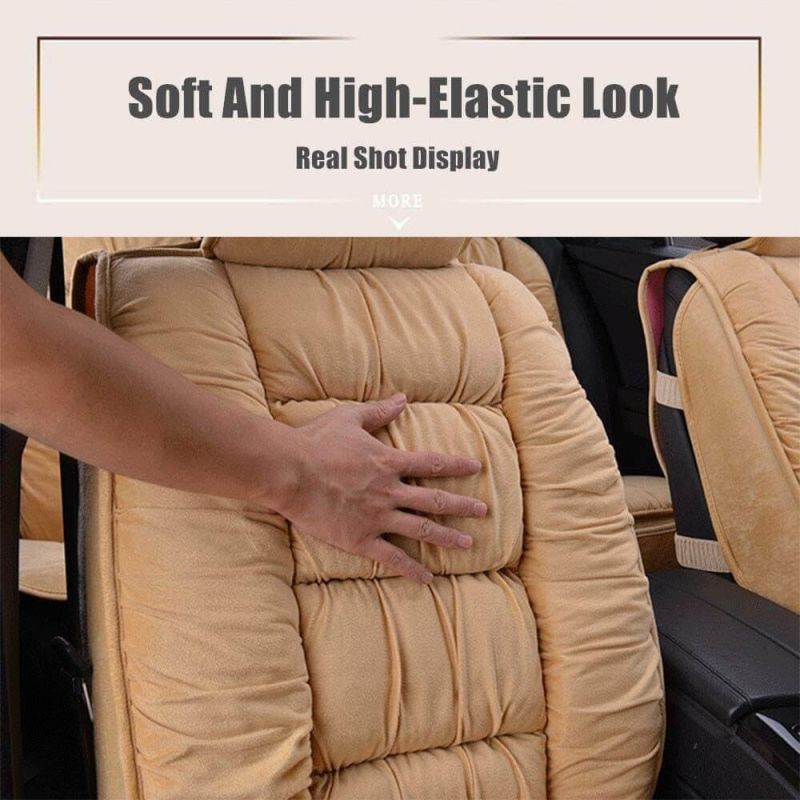 Car Seat Cover Thick Padded Short Plush Universal Fit