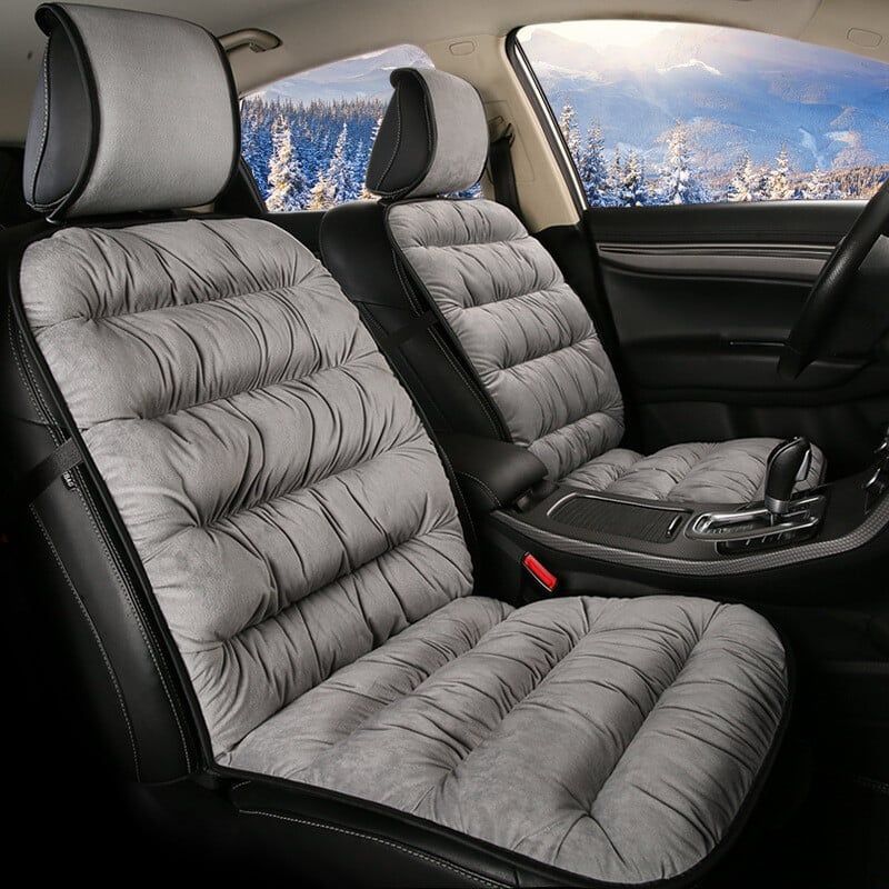Car Seat Cover Thick Padded Short Plush Universal Fit