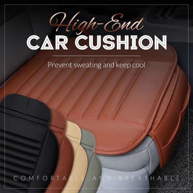 Car Seat Cushion Ergonomic Tailbone Support Ventilated PU Leather