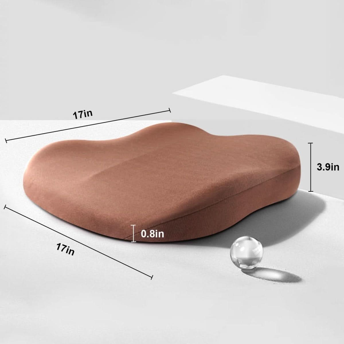 Car Seat Cushion Memory Foam Breathable Cotton Non-Slip