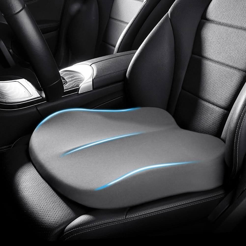 Car Seat Cushion Memory Foam Breathable Cotton Non-Slip