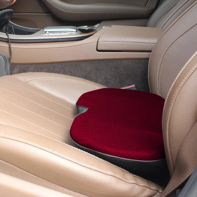 Car Seat Cushion Memory Foam Ergonomic Support Removable Cover