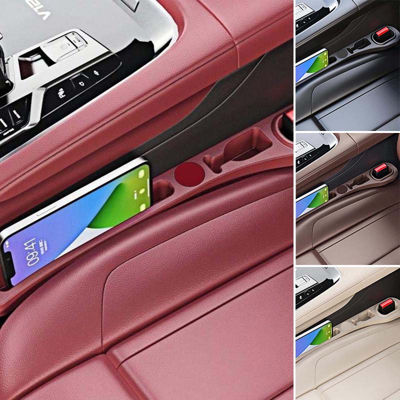 Car Seat Gap Filler Faux Leather Phone Storage
