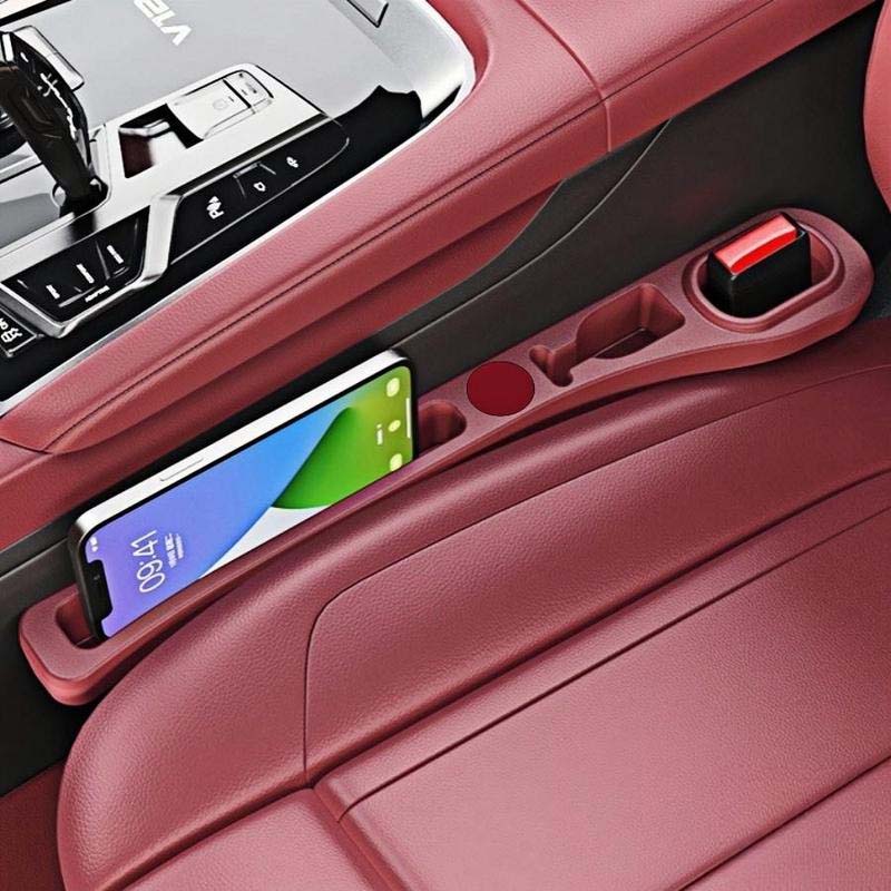 Car Seat Gap Filler Faux Leather Phone Storage