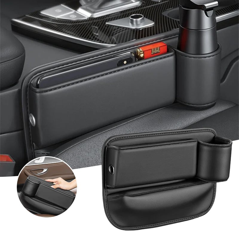 Car Seat Gap Organizer Multi-Compartment With Cup Holder