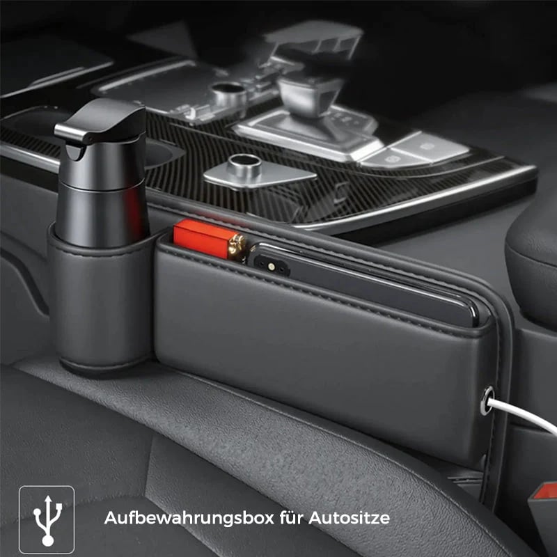 Car Seat Gap Organizer Multi-Compartment With Cup Holder