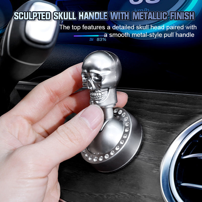 Car Start Button Cover 3D Skull Rhinestone Aluminum Alloy