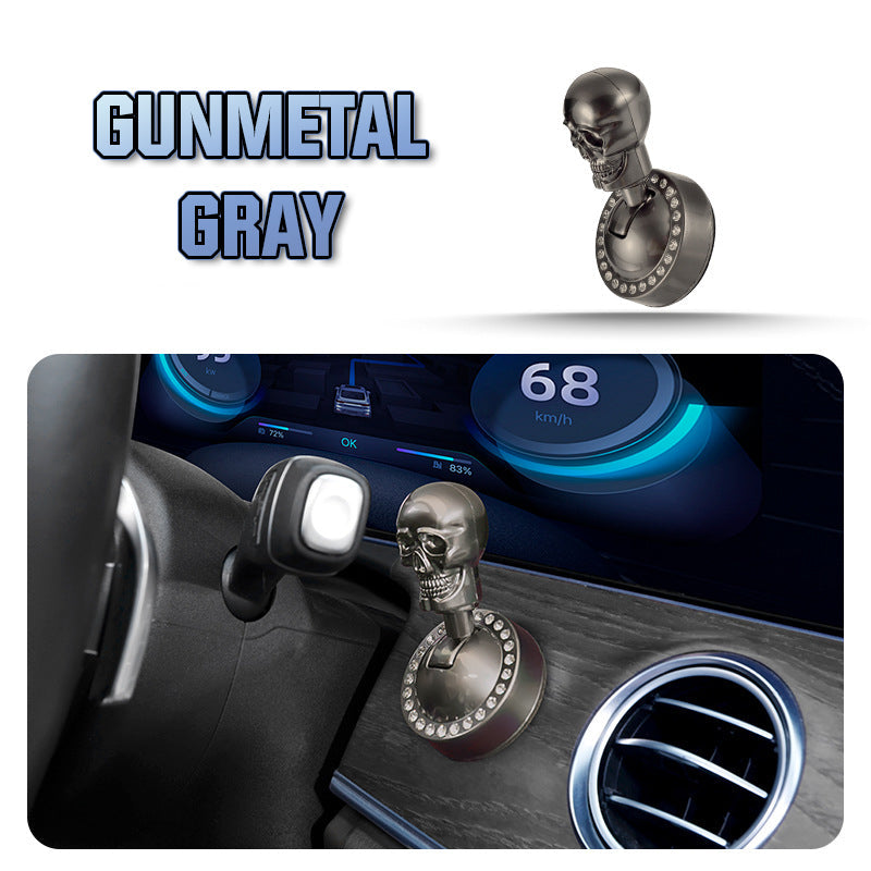 Car Start Button Cover 3D Skull Rhinestone Aluminum Alloy