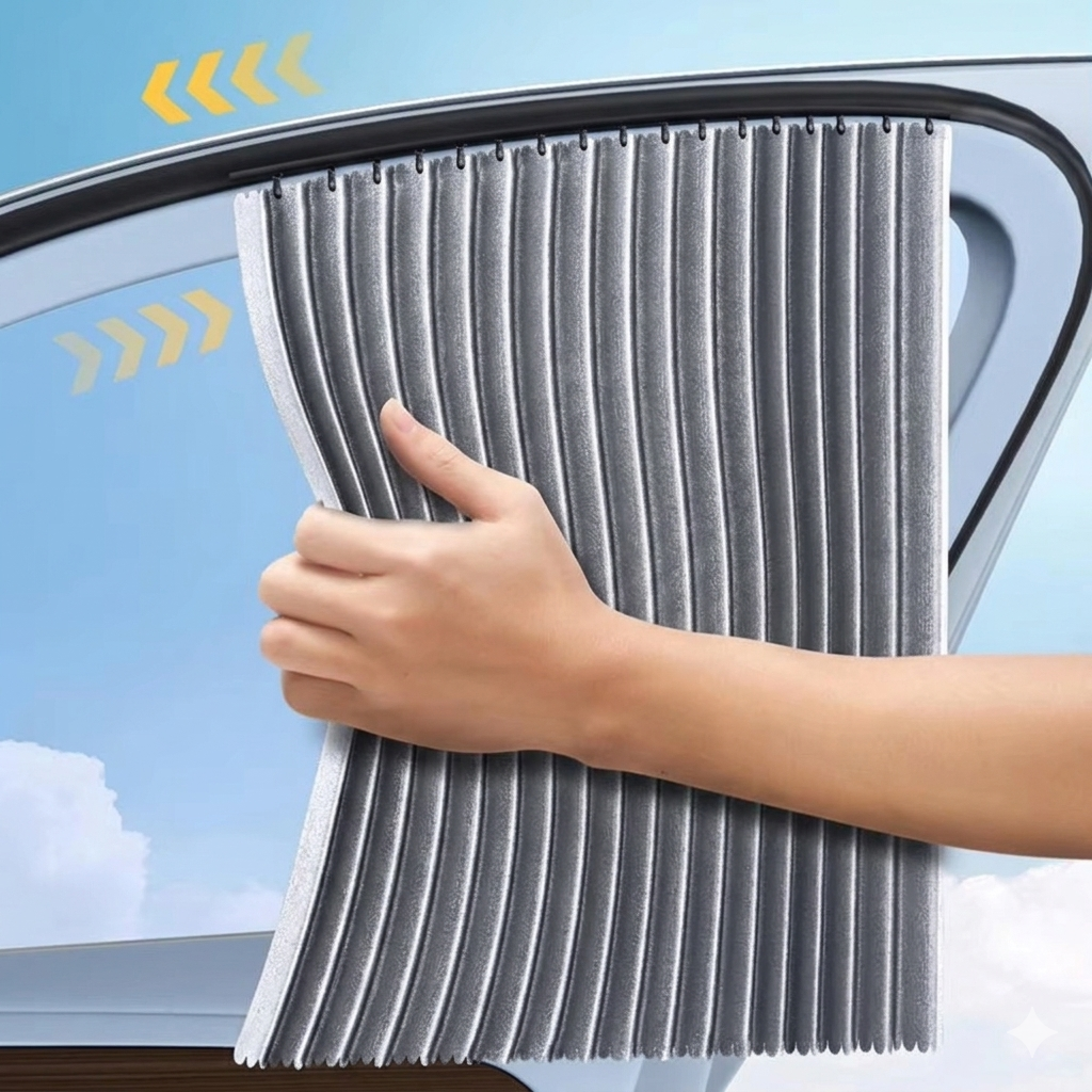 Car Sun Shades Magnetic UV-Blocking Foldable Set of 4